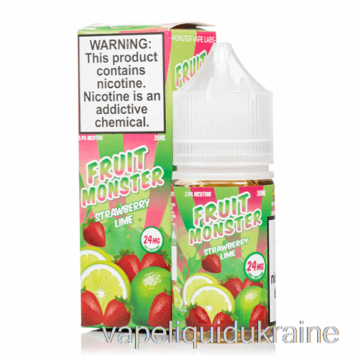 Vape Liquid Ukraine Strawberry Lime - Fruit Monster Salts - 30mL 24mg